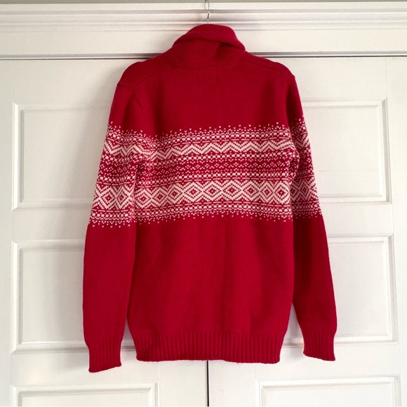 Old Navy Shawl-Collar Men’s Fair Isle Cardigan, Medium - Picture 2 of 7